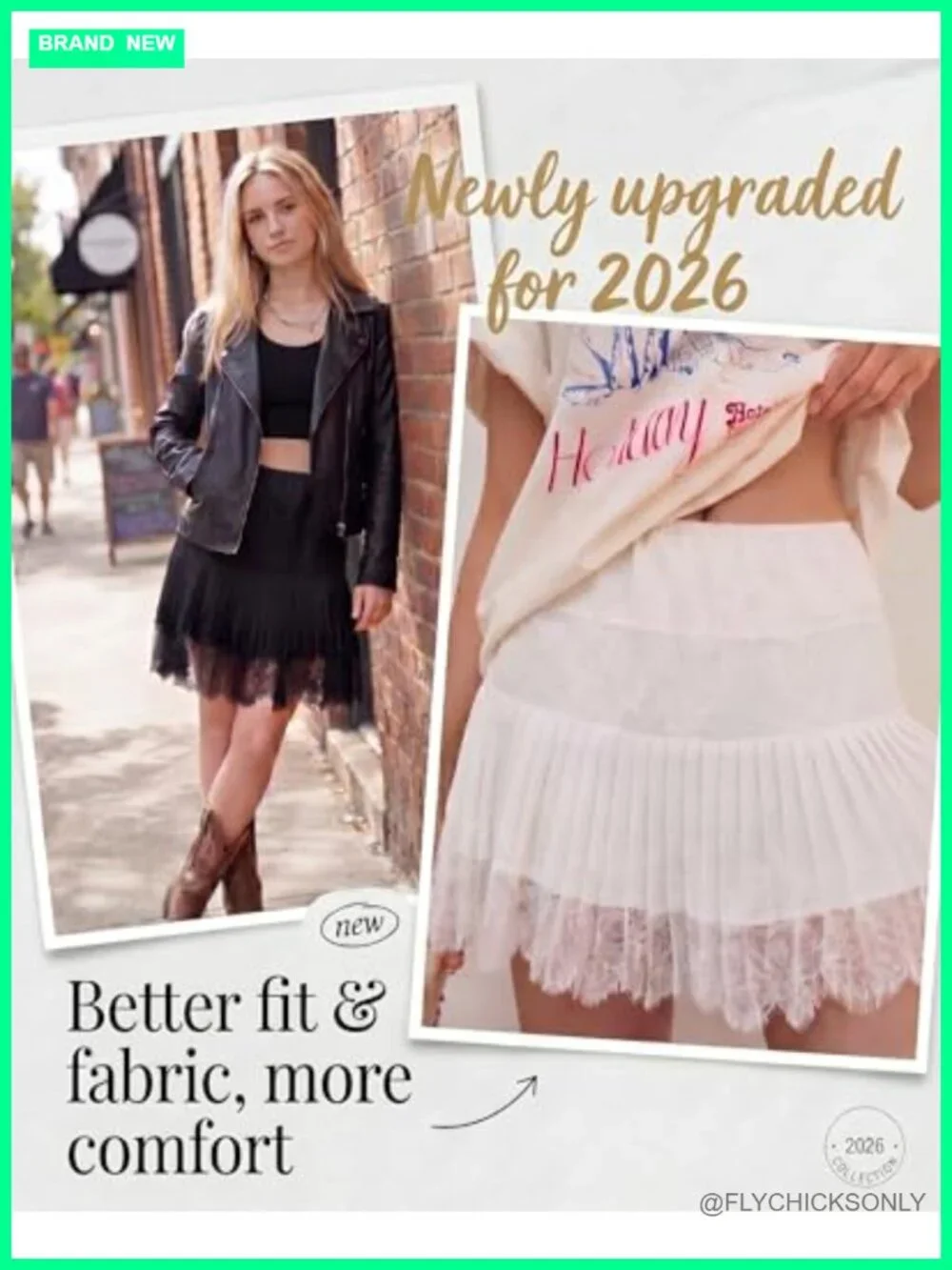 2 Pack Women Y2k Lace Mini Skirts Flowy Ruffle Layered Pleated Low Rise Half